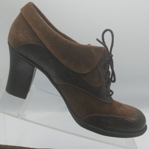 Naturalizer N5 Comfort Brown Suede Oxford Sz 8